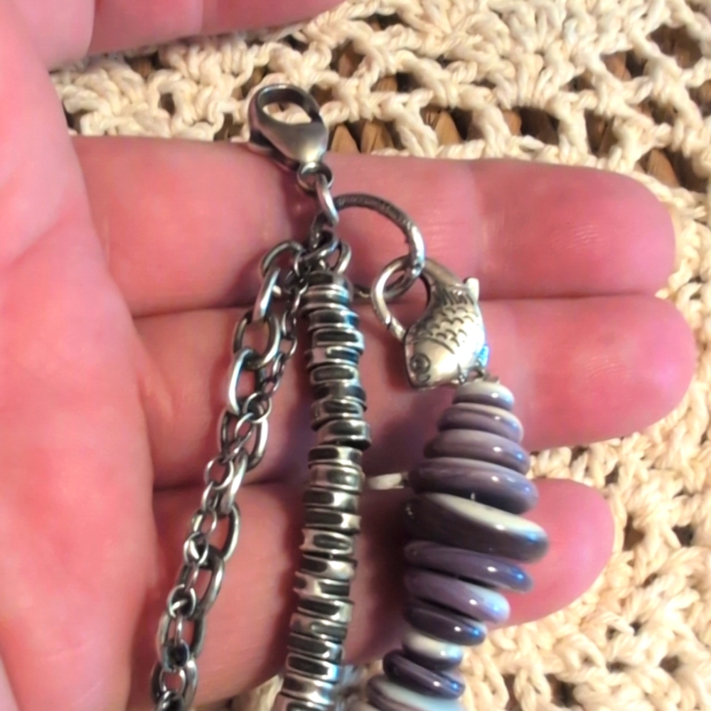 💥SOLD💥"New"Wampum,Sterling Silver Bracelet - Picture 5 of 10